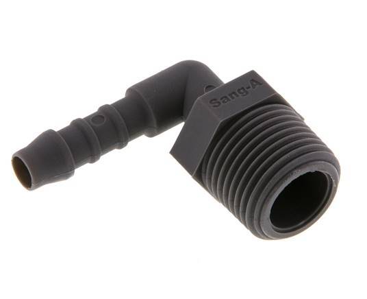 6 mm & R3/8'' PA 6 L-Slangpilaar Met Buitendraad [10 Stuks]
