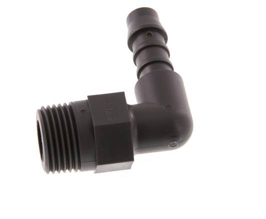 8 mm (5/16'') & R3/8'' PA 6 Elbow Hose Barb with Male Threads [5 Pieces]