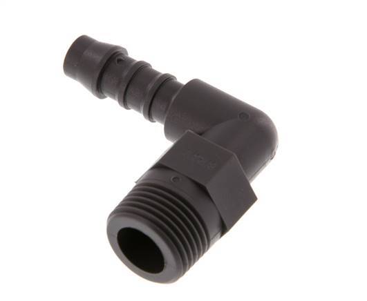 8 mm & R3/8'' PA 6 L-Slangpilaar Met buitendraad [5 Stuks]