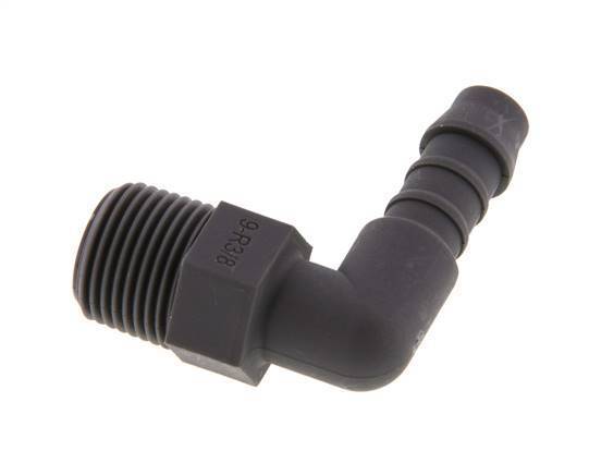 9 mm & R3/8'' PA 6 L-Slangpilaar Met Buitendraad [10 Stuks]