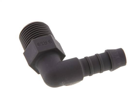 9 mm & R3/8'' PA 6 L-Slangpilaar Met Buitendraad [10 Stuks]