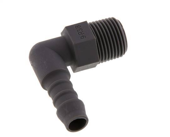 9 mm & R3/8'' PA 6 L-Slangpilaar Met Buitendraad [10 Stuks]