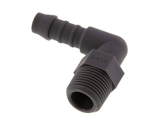 9 mm & R3/8'' PA 6 L-Slangpilaar Met Buitendraad [10 Stuks]