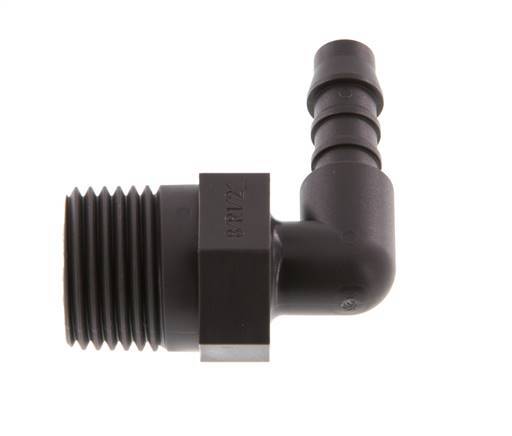 8 mm & R1/2'' PA 6 L-Slangpilaar Met buitendraad [5 Stuks]