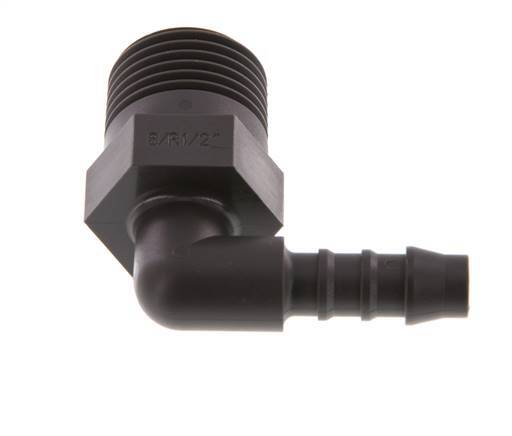 8 mm & R1/2'' PA 6 L-Slangpilaar Met buitendraad [5 Stuks]