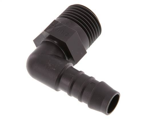 12 mm & R1/2'' PA 6 L-Slangpilaar Met buitendraad [5 Stuks]