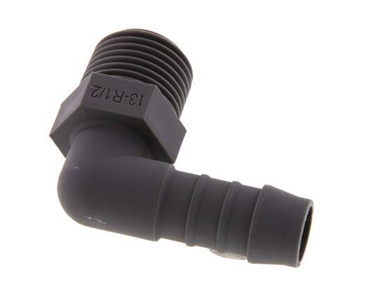 13 mm & R1/2'' PA 6 L-Slangpilaar Met buitendraad [5 Stuks]