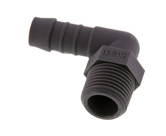 13 mm & R1/2'' PA 6 L-Slangpilaar Met buitendraad [5 Stuks]