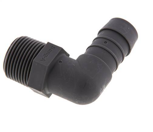 19 mm & R3/4'' PA 6 L-Slangpilaar Met Buitendraad [2 Stuks]