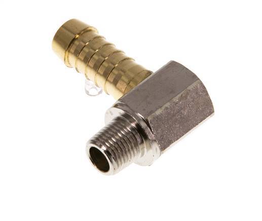 9 mm & R1/8'' Messing L-Slangpilaar Met Buitendraad [2 Stuks]
