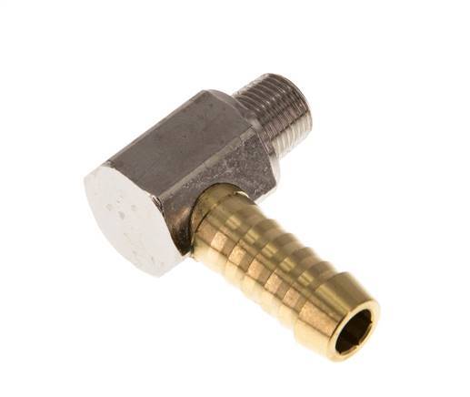 9 mm & R1/8'' Messing L-Slangpilaar Met Buitendraad [2 Stuks]