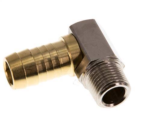 19 mm & R1/2'' Messing L-Slangpilaar Met Buitendraad