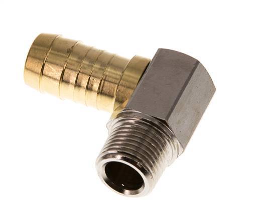 19 mm & R1/2'' Messing L-Slangpilaar Met Buitendraad