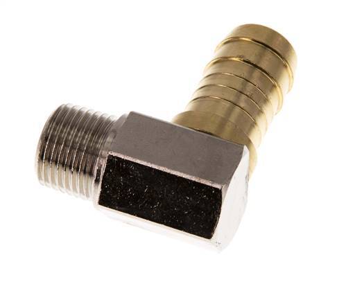 19 mm & R1/2'' Messing L-Slangpilaar Met Buitendraad