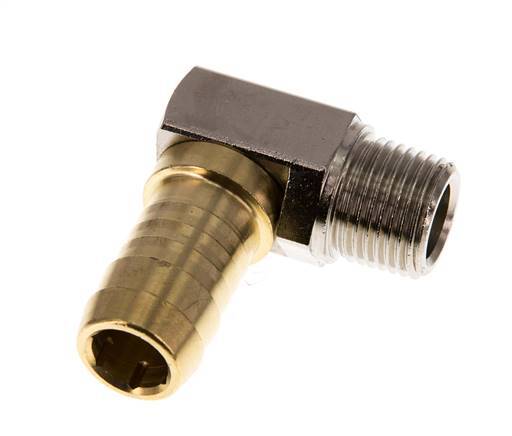 19 mm & R1/2'' Messing L-Slangpilaar Met Buitendraad