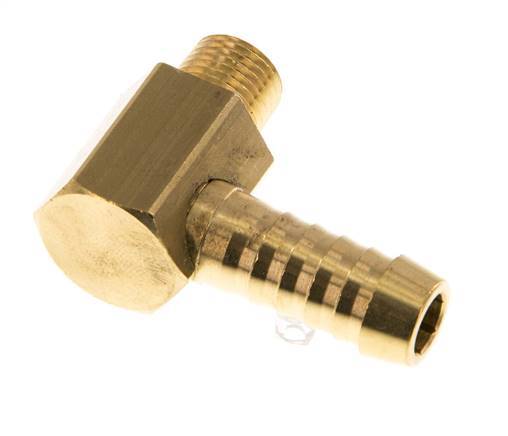 9 mm & M10x1 (taps) Messing L-Slangpilaar Met Buitendraad [2 Stuks]