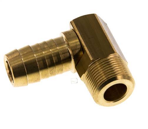 19 mm & M24x1.5 (taps) Messing L-Slangpilaar Met Buitendraad