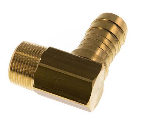 19 mm & M24x1.5 (taps) Messing L-Slangpilaar Met Buitendraad