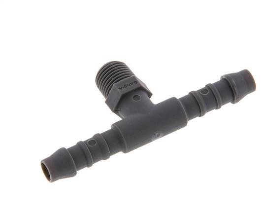 6 mm & R1/8'' PA 6 T-slangpilaar met buitendraad [10 Stuks]