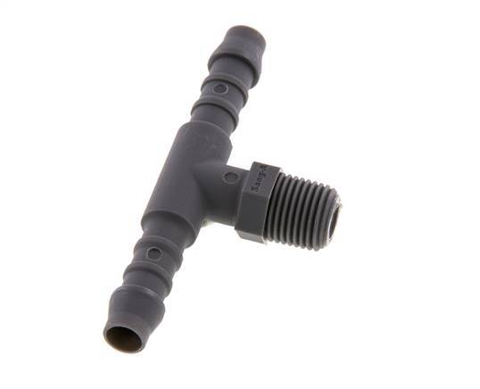 6 mm & R1/8'' PA 6 T-slangpilaar met buitendraad [10 Stuks]
