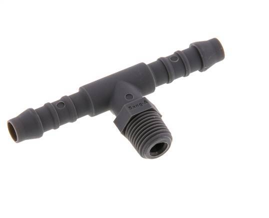 6 mm & R1/8'' PA 6 T-slangpilaar met buitendraad [10 Stuks]