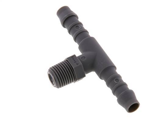 6 mm & R1/8'' PA 6 T-slangpilaar met buitendraad [10 Stuks]