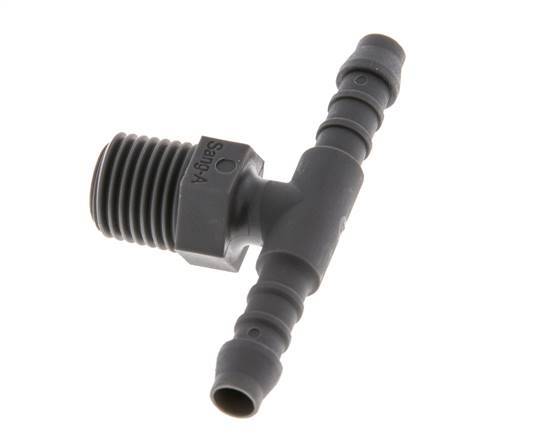 6 mm & R1/4'' PA 6 T-slangpilaar met buitendraad [10 Stuks]