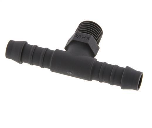 9 mm & R1/4'' PA 6 T-slangpilaar met buitendraad [10 Stuks]