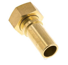 19 mm & G3/4'' Messing Slangpilaar Wartelmoer Vlakke Polyurethaan (PU) Afdichting en Veiligheidskraag EN 14420-5 (DIN 2817)