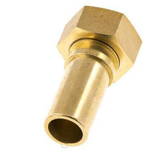 19 mm & G3/4'' Messing Slangpilaar Wartelmoer Vlakke Polyurethaan (PU) Afdichting en Veiligheidskraag EN 14420-5 (DIN 2817)