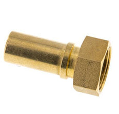 19 mm & G3/4'' Messing Slangpilaar Wartelmoer Vlakke Polyurethaan (PU) Afdichting en Veiligheidskraag EN 14420-5 (DIN 2817)