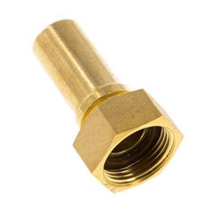 19 mm & G3/4'' Messing Slangpilaar Wartelmoer Vlakke Polyurethaan (PU) Afdichting en Veiligheidskraag EN 14420-5 (DIN 2817)