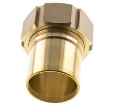 50 mm & G2'' Messing Slangpilaar Wartelmoer Vlakke Polyurethaan (PU) Afdichting en Veiligheidskraag EN 14420-5 (DIN 2817)