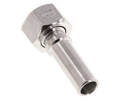 13 mm & G1/2'' RVS 1.4401 Slangpilaar Wartelmoer Vlakke PTFE Afdichting en Veiligheidskraag EN 14420-5 (DIN 2817)