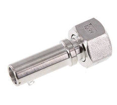 13 mm & G1/2'' RVS 1.4401 Slangpilaar Wartelmoer Vlakke PTFE Afdichting en Veiligheidskraag EN 14420-5 (DIN 2817)