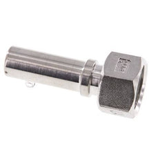 13 mm & G1/2'' RVS 1.4401 Slangpilaar Wartelmoer Vlakke PTFE Afdichting en Veiligheidskraag EN 14420-5 (DIN 2817)