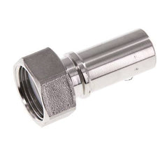 19 mm & G3/4'' RVS 1.4401 Slangpilaar Wartelmoer Vlakke PTFE Afdichting en Veiligheidskraag EN 14420-5 (DIN 2817)