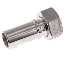 19 mm & G3/4'' RVS 1.4401 Slangpilaar Wartelmoer Vlakke PTFE Afdichting en Veiligheidskraag EN 14420-5 (DIN 2817)