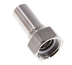 19 mm & G3/4'' RVS 1.4401 Slangpilaar Wartelmoer Vlakke PTFE Afdichting en Veiligheidskraag EN 14420-5 (DIN 2817)