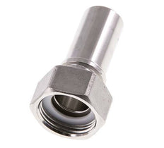 19 mm & G3/4'' RVS 1.4401 Slangpilaar Wartelmoer Vlakke PTFE Afdichting en Veiligheidskraag EN 14420-5 (DIN 2817)