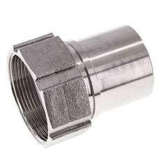 50 mm (2'') & G2'' Stainless Steel 1.4401 Hose Barb Union Nut Flat Sealing PTFE Safety collars EN 14420-5 (DIN 2817)