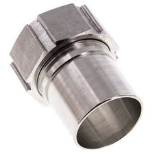 50 mm & G2'' RVS 1.4401 Slangpilaar Wartelmoer Vlakke PTFE Afdichting en Veiligheidskraag EN 14420-5 (DIN 2817)