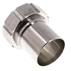 63 mm (2-1/2'') & G2-1/2'' Stainless Steel 1.4401 Hose Barb Union Nut Flat Sealing PTFE Safety collars EN 14420-5 (DIN 2817)