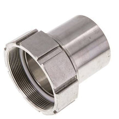 75 mm (3'') & G3'' Stainless Steel 1.4401 Hose Barb Union Nut Flat Sealing PTFE Safety collars EN 14420-5 (DIN 2817)