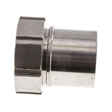 75 mm & G3'' RVS 1.4401 Slangpilaar Wartelmoer Vlakke PTFE Afdichting en Veiligheidskraag EN 14420-5 (DIN 2817)