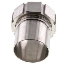 75 mm & G3'' RVS 1.4401 Slangpilaar Wartelmoer Vlakke PTFE Afdichting en Veiligheidskraag EN 14420-5 (DIN 2817)