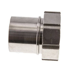 75 mm & G3'' RVS 1.4401 Slangpilaar Wartelmoer Vlakke PTFE Afdichting en Veiligheidskraag EN 14420-5 (DIN 2817)