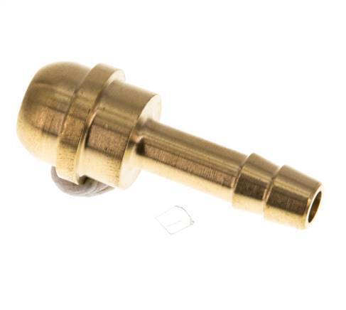 6 mm Messing Slangpilaar zonder Wartelmoer (G3/8'') [5 Stuks]