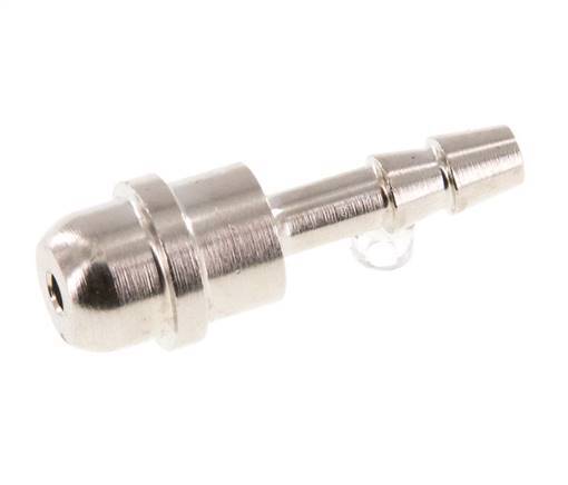 4 mm vernikkeld Messing Slangpilaar zonder Wartelmoer (G1/4'') 15.5mm [5 Stuks]