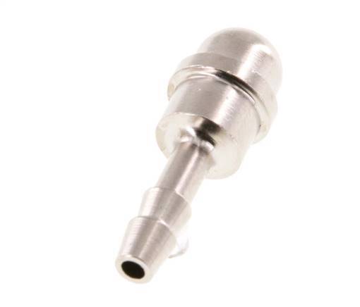 4 mm vernikkeld Messing Slangpilaar zonder Wartelmoer (G1/4'') 15.5mm [5 Stuks]